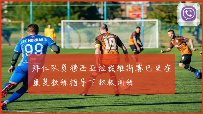 拜仁队员穆西亚拉戴维斯赛巴里在康复教练指导下积极训练